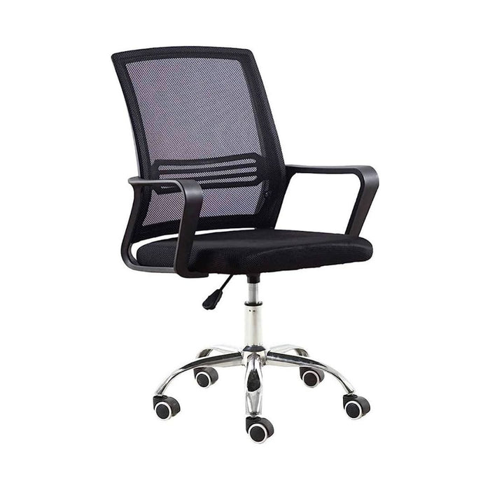 CHAIR OFFICE MESH BLACK - WIDE SEATING