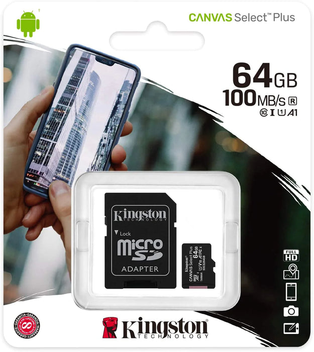 MICSDXC KINGSTON 64GB CANVAS SELECT PLUS