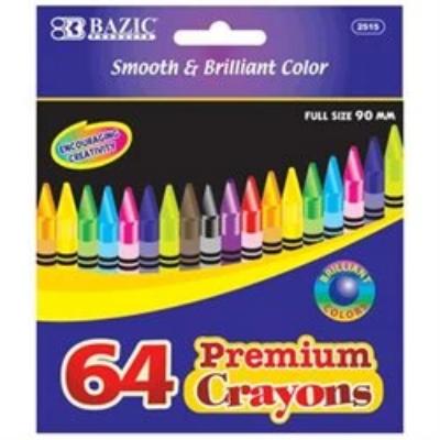Bazic Premium Crayons (64Ct)