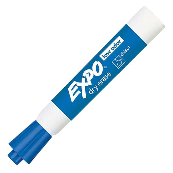 Dry Erase Expo Blue Marker Chisel Tip Odor Free SAN 1929202