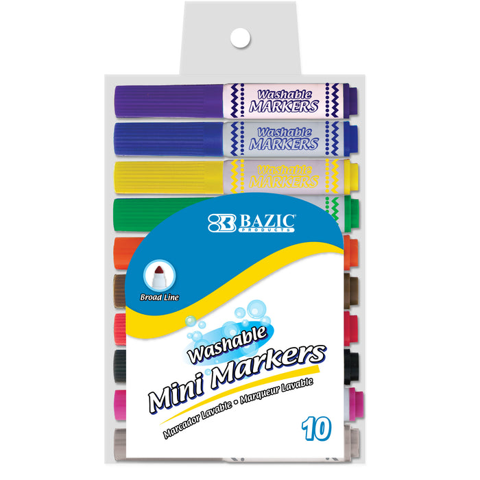 Bazic Markers Mini Washable 8Ct #1220