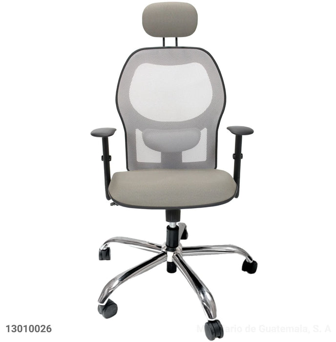 CHAIR OFFICE MESH GREY STAR PLUS WITH FREE HEADSET