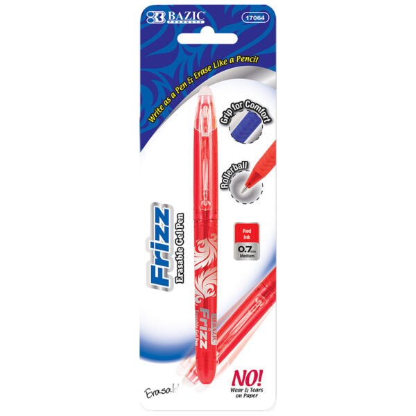 Frizz Red Erasable Gel Pen with Grip