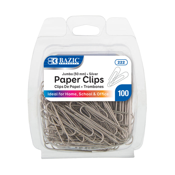 Paper Clips Jumbo 100Ct Bazic 222