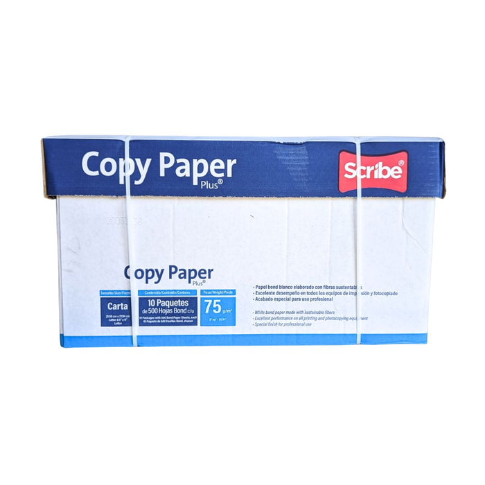 Copy Paper 8.5X11, Scribe  10Rms (1Case) (97% Bright)