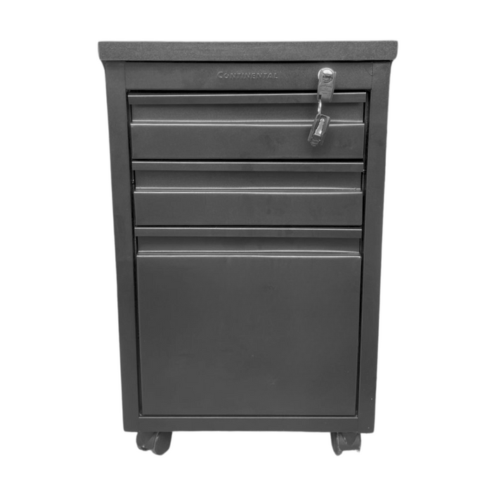 FILING CABINET MOBILE 3-DRAWER BLACK