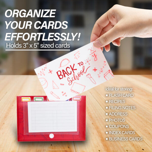 Index Card File Case 3x5, w/5-Tab Divider Bazic #3182