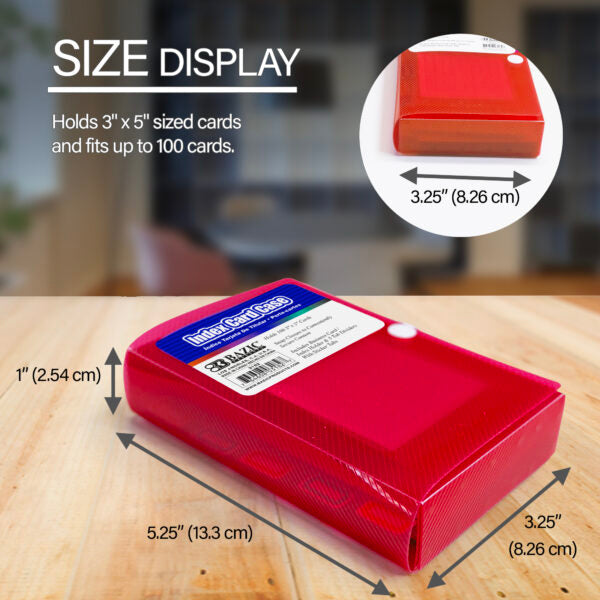 Index Card File Case 3x5, w/5-Tab Divider Bazic #3182