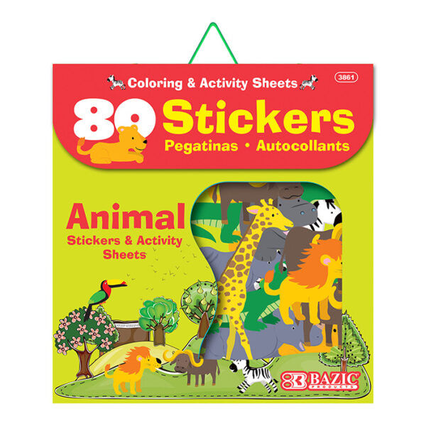 STICKERS ANIMAL SERIES ASSORTED 80/BAG