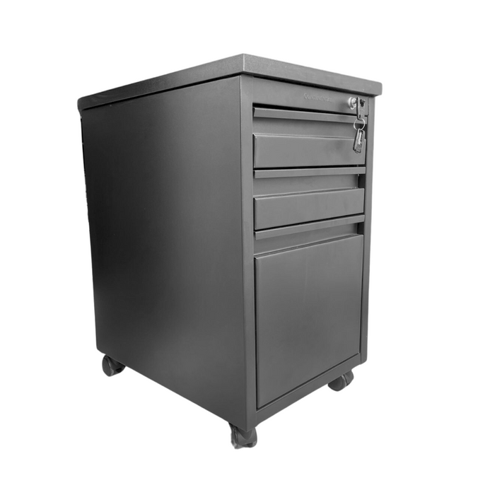 FILING CABINET MOBILE 3-DRAWER BLACK