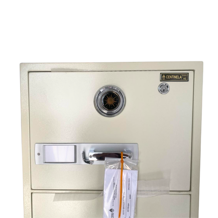 FILING CABINET 4-DRAW FIREPROOF with COMBINATION LOCK AND KEYS
