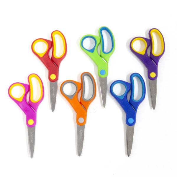 School Scissors 5" Pointed Tip Soft Grip #4413