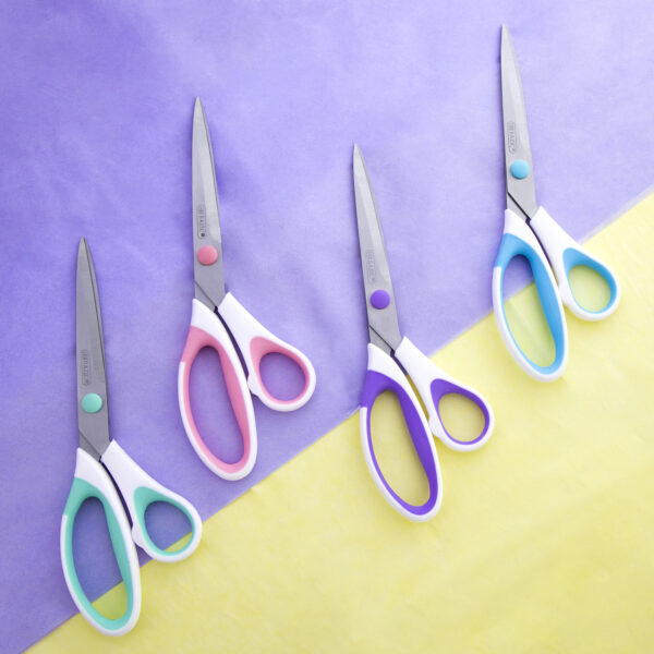 Office Scissors 8" Pastel Soft Grip Multipurpose #4442