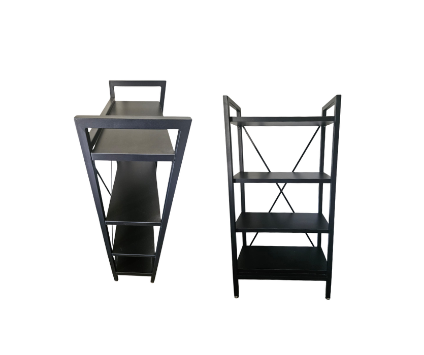 BOOK SHELVES METAL FRAME - 4 MELAMINE PANELS