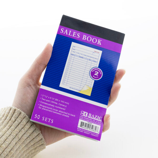 General Purpose Order Book 2-Part Carbonless 3 11/32″ x 5 5/8″ (50 Sets) 5082