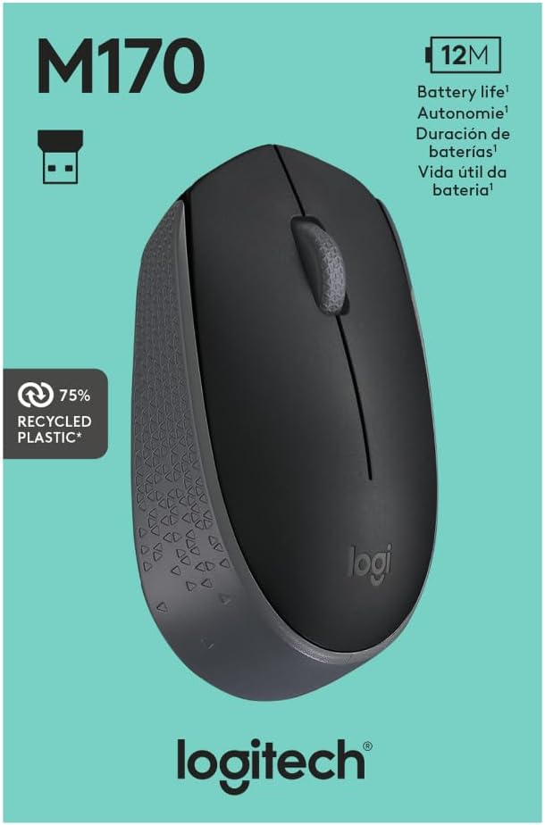 Logitech M170 Wireless Mouse for PC Mac Laptop GITZ Office Supplies