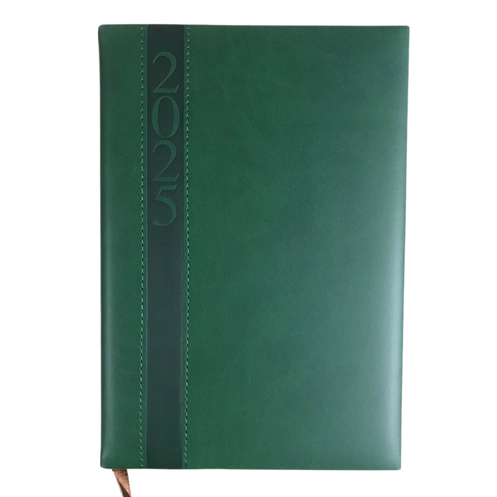 2025 AGENDA W/STRIP ASSTD COLOR BROWN, BLACK, GREEN, MAROON, BLUE & GREY