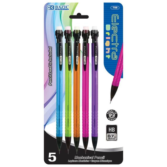 MECHANICAL PENCIL ELECTRA  0.7MM  5/PK. #708