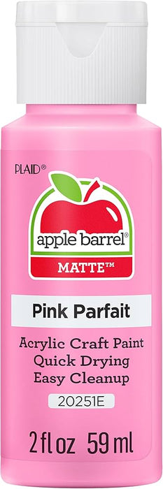 ACRYLIC 2oz MATTE PINK PARFAIT - APPLE BARREL