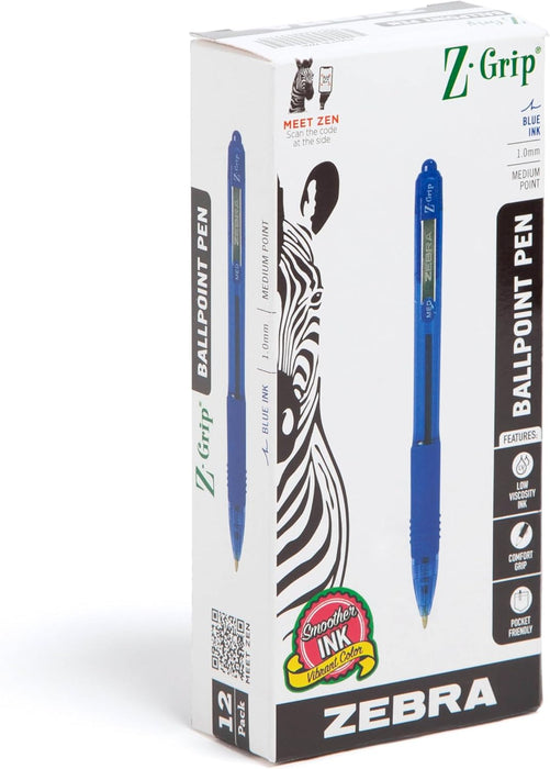 PENS Z-GRIP BP BLUE MED  1.0MM SINGLE