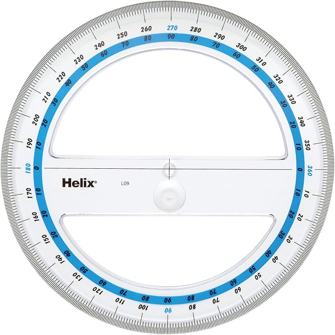 Helix Professional 360 Degree Protractor, 6 inch / 15cm (12091)