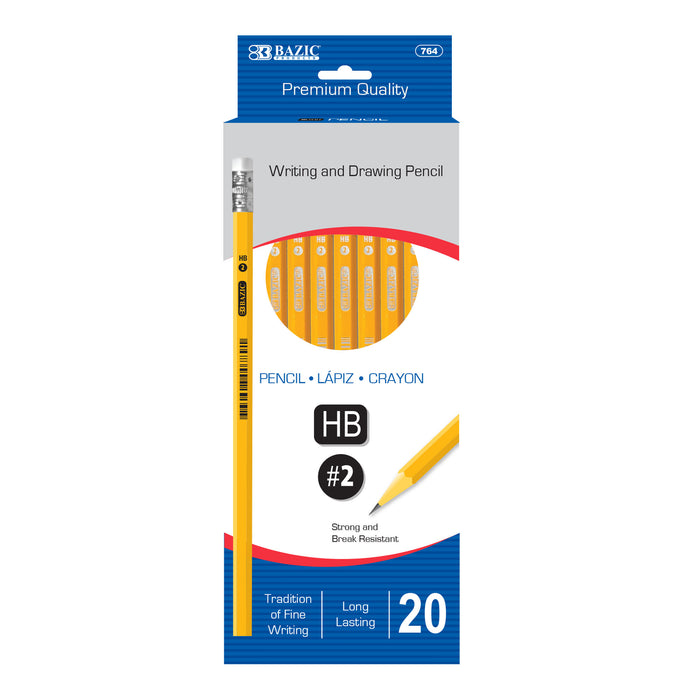 Bazic Pencil 20Ct Yellow 764