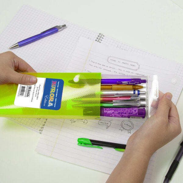 Pencil Case Slider Translucent Bazic #816