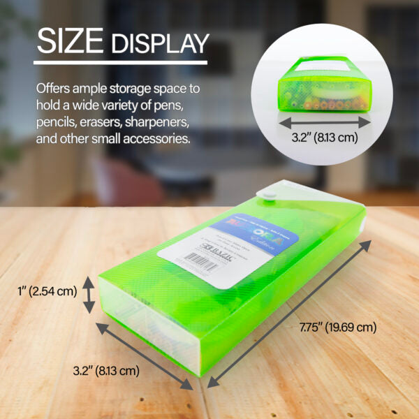 Pencil Case Slider Translucent Bazic #816