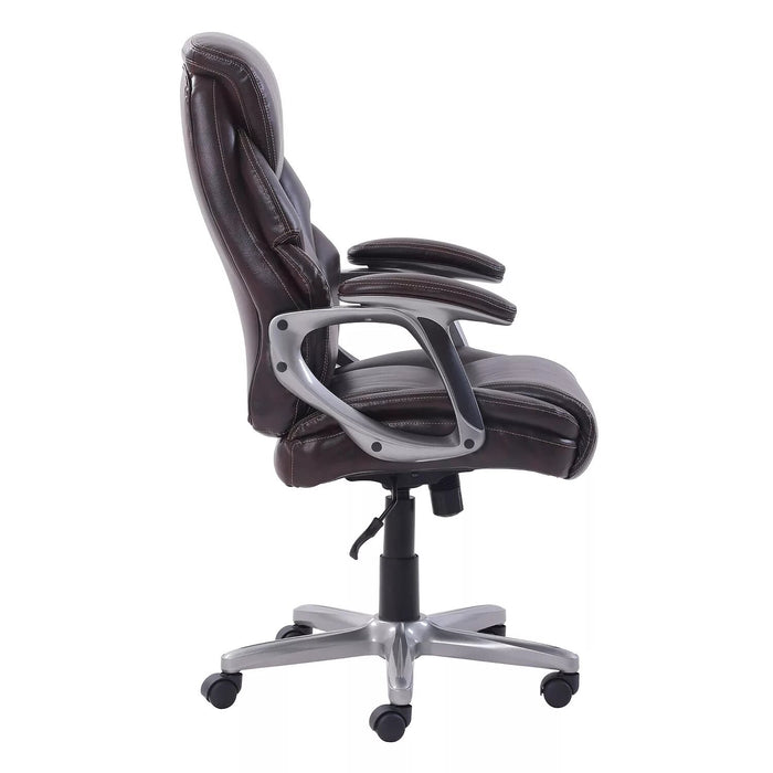 Serta Executive Managers Chair Brown W Memory Foam