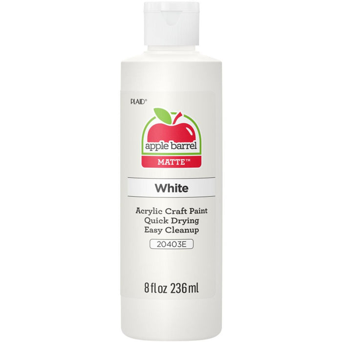 ACRYLIC 8oz MATTE WHITE APPLE BARREL