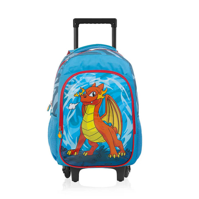 BACKPACK MASTER TROLLEY KIDS DRAGON WITH WHEELS