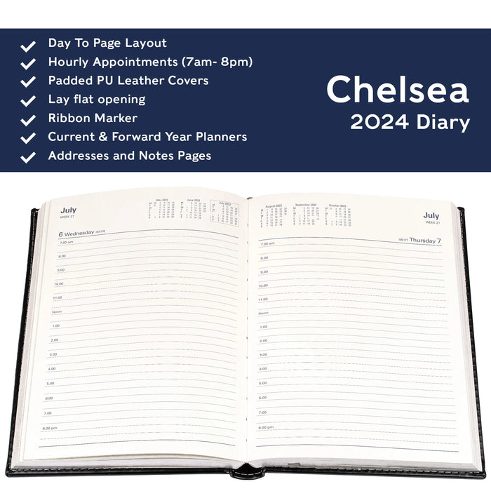 Collins Chelsea - 2024 A5 Day to Page Business Planner