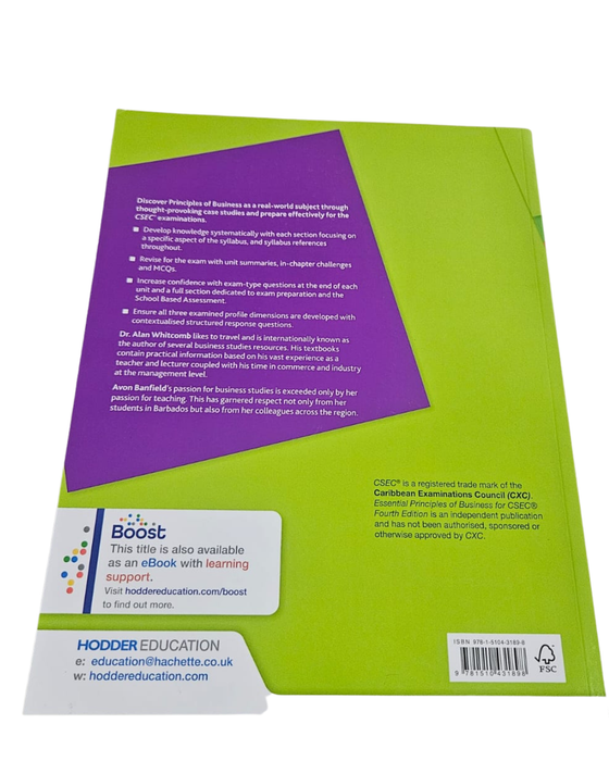 Essential Principles Of Business For Csec By Dr. Alan Whitcomb