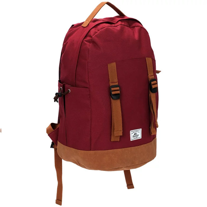 17.5″ Suede Bottom Backpack with Adjustable Straps (Burgundy) Everest