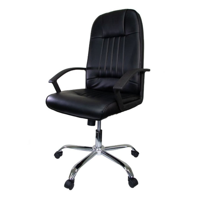 G-SERIES CHAIR OFFICE BLACK LEATHER 501