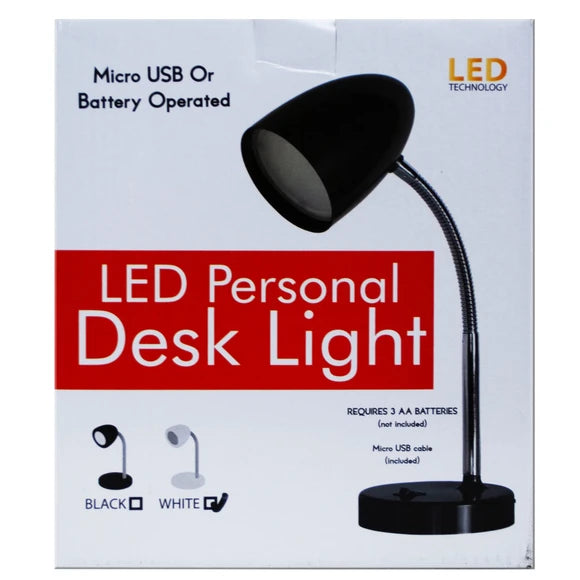 LAMP LED PERSONAL DESK LAMP USB/BATTERY OPERATED