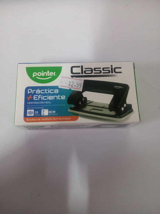 PAPER PUNCH 2 HOLE 8cm POINTER CLASSIC 10 SHEETS