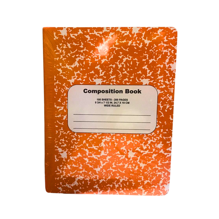 COMPOSITION BOOK MARBLE ASSORTED COLORS SINGLE