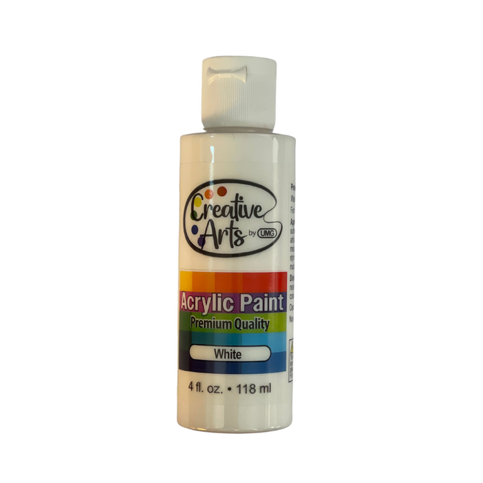 ACRYLIC PAINT 4oz WHITE - CREATIVE ARTS