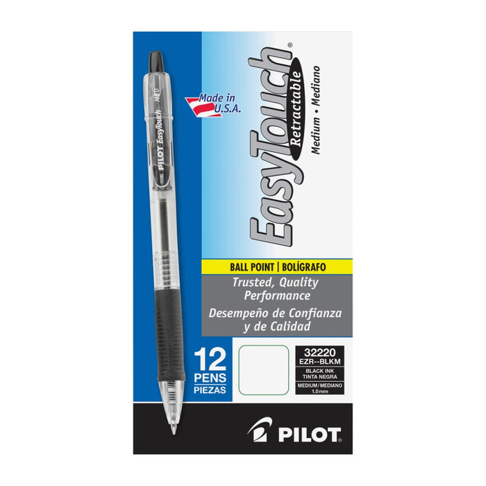 Pens Pilot Easy Touch Ret Black Med