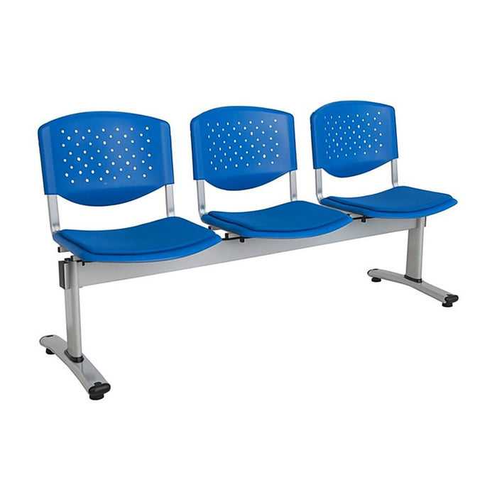 WAITING CHAIR BLUE (SET OF 3 JOINED)