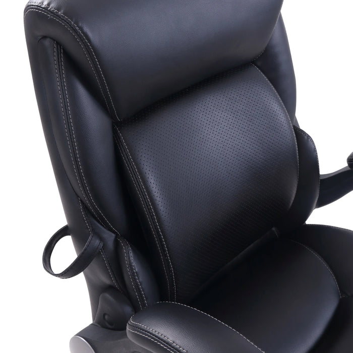 SERTA MANAGERS CHAIR BLACK W MEMORY FOAM AND MOVEABLE ARMS