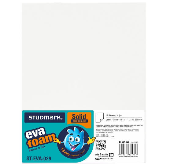 FOAMY 8.5X11 WHITE STUDMARK