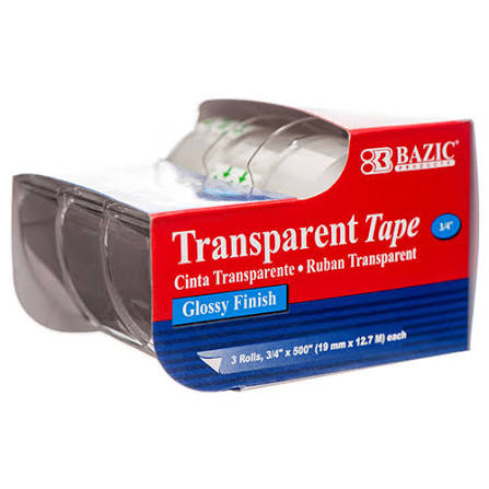 TAPE TRANSPARENT 3PACK BAZIC