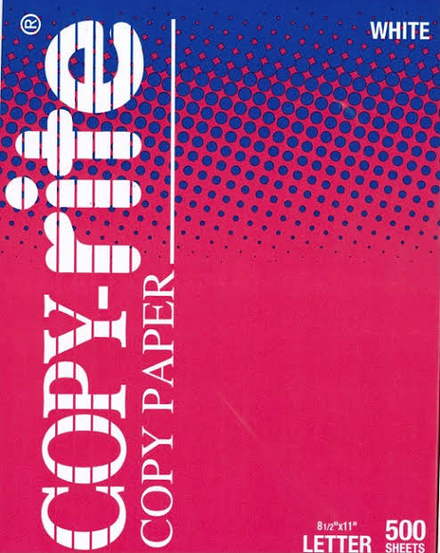 COPY PAPER COPYRITE 8.5x11, (500shts) 1 Ream #20