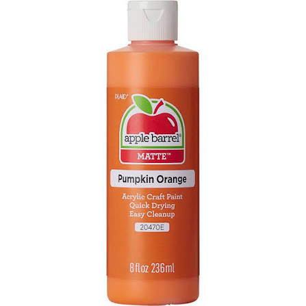 ACRYLIC 8oz MATTE PUMPKIN ORANGE APPLE BARREL