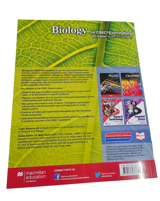 Biology For Csec 3Rd Ed  Linda Atwaroo Macmill