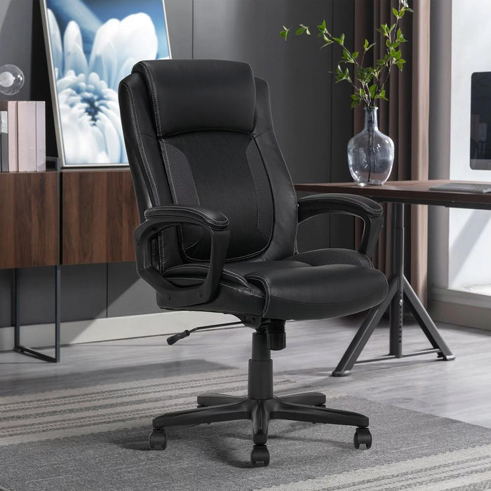 SERTA MANAGERS CHAIR BLACK W MEMORY FOAM