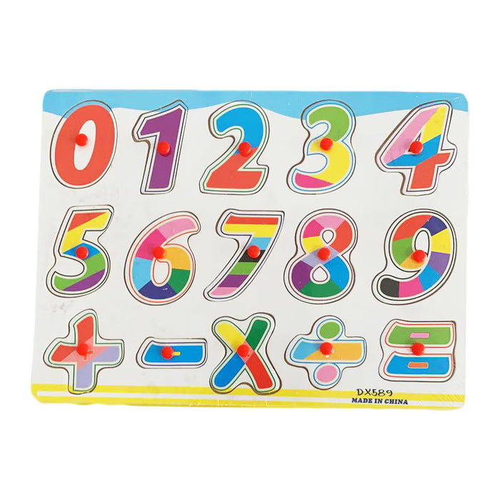 WOOD ALPHABET NUMBERS PUZZLE 8X11