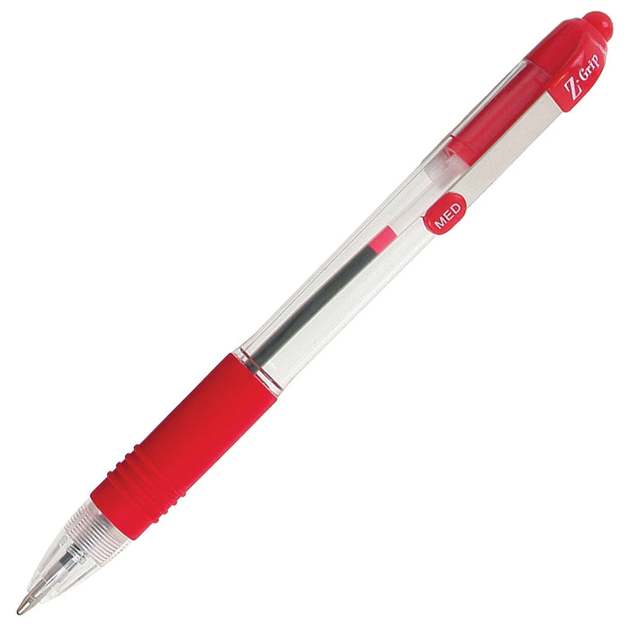 PENS Z-GRIP BP RET 1.0mm RED MED - ZEB 22230
